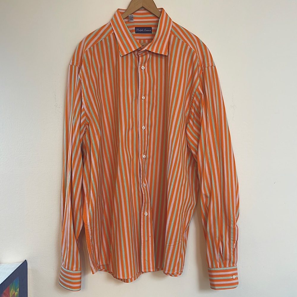 Men’s Ralph Lauren Purple Label Shirt, 100% Italian cotton. XXL